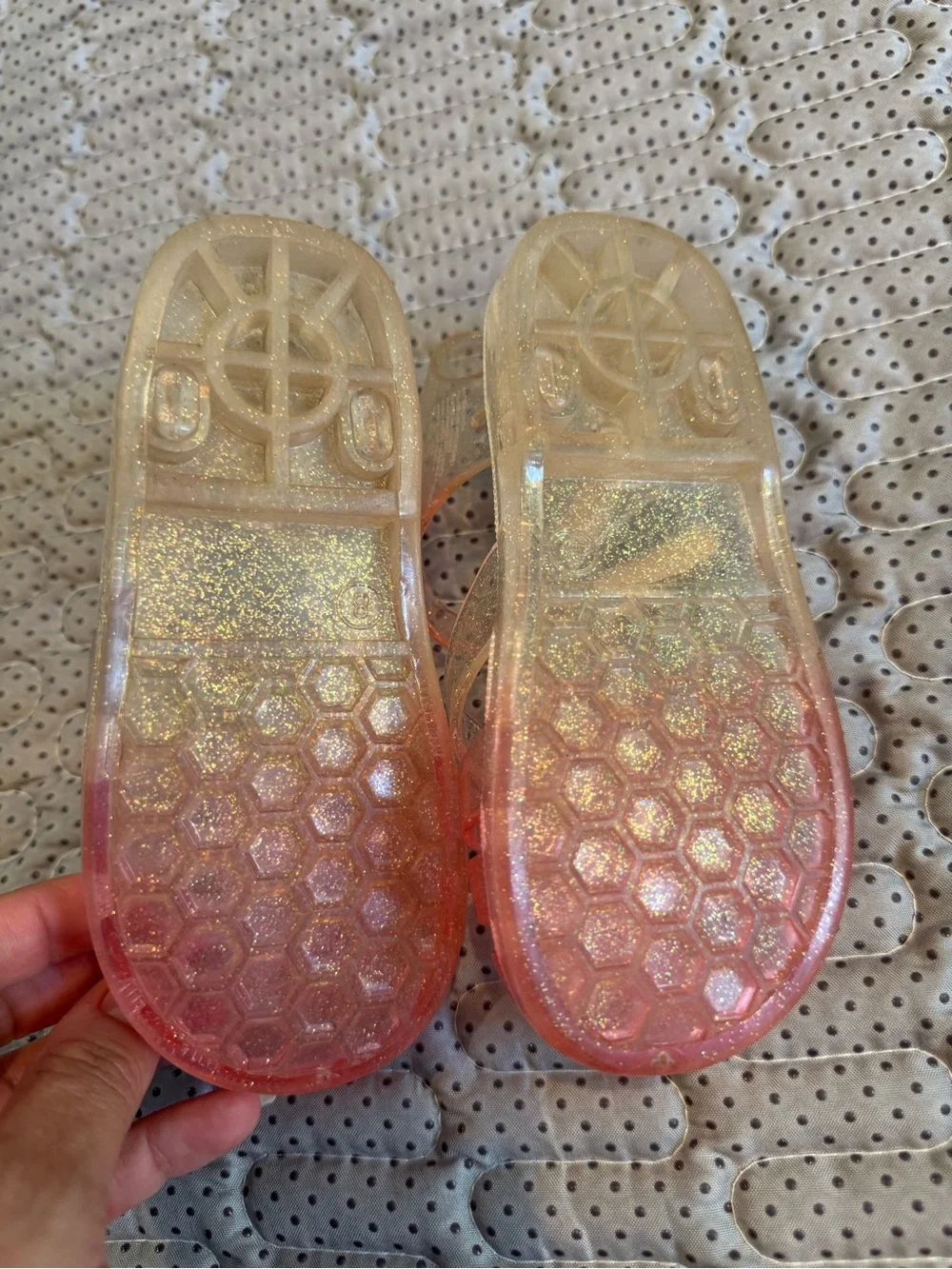 OshKosh B'gosh Pink Glitter Jelly Sandals
